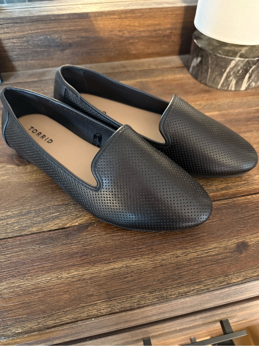 torrid Black Perforated Slip-Ons